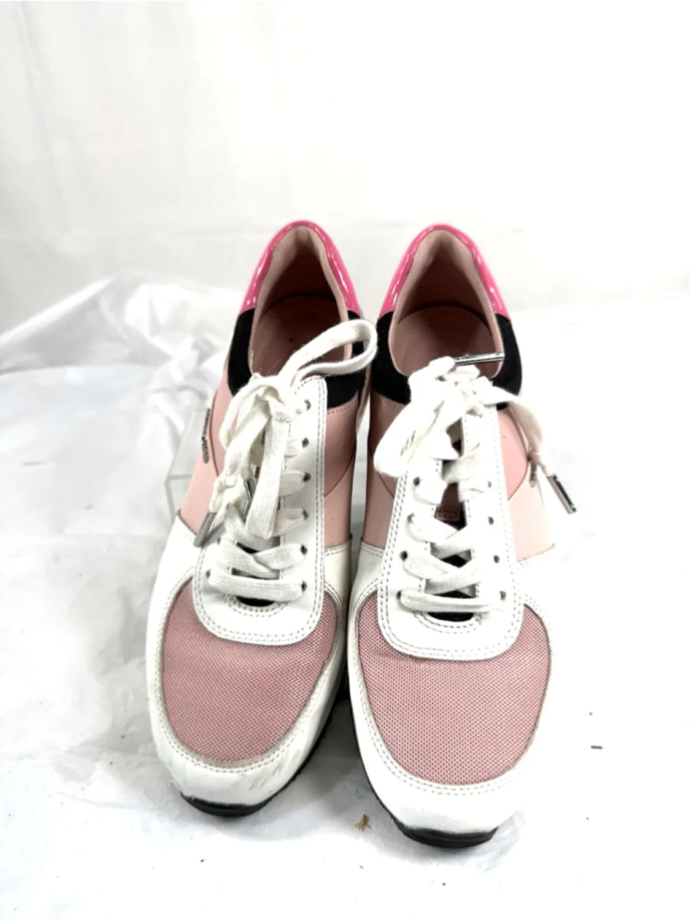 Michael Kors Allie Wrap Trainer Sneakers Smokey Rose Women's Sz 7.5M